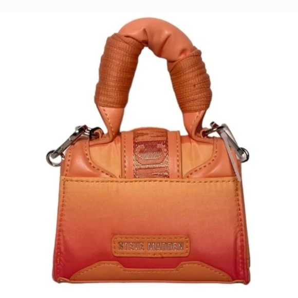 ✨️NWT✨️ Steve Madden Micro Flap-Top Handle Bag, Orange, Detachable Chain